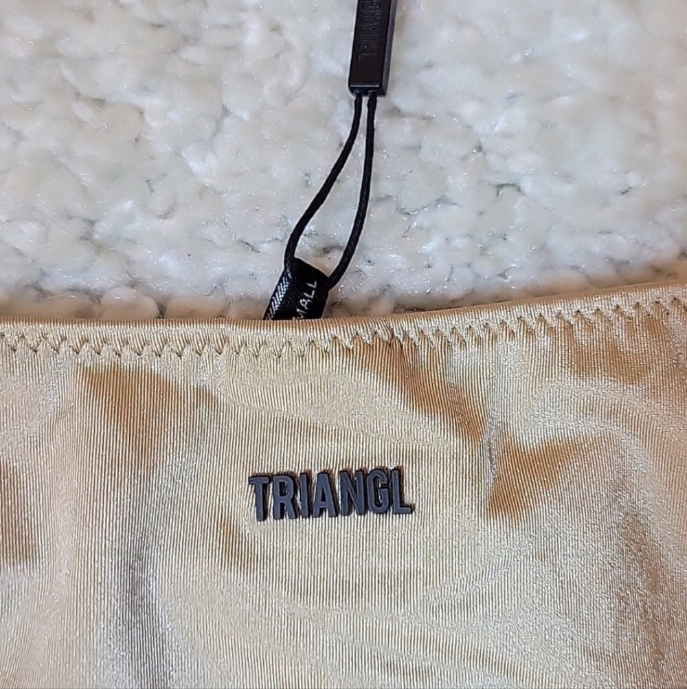 NEW TRIANGL bronze/gold Swim Bikini Bottoms Size S - Picture 2 of 10